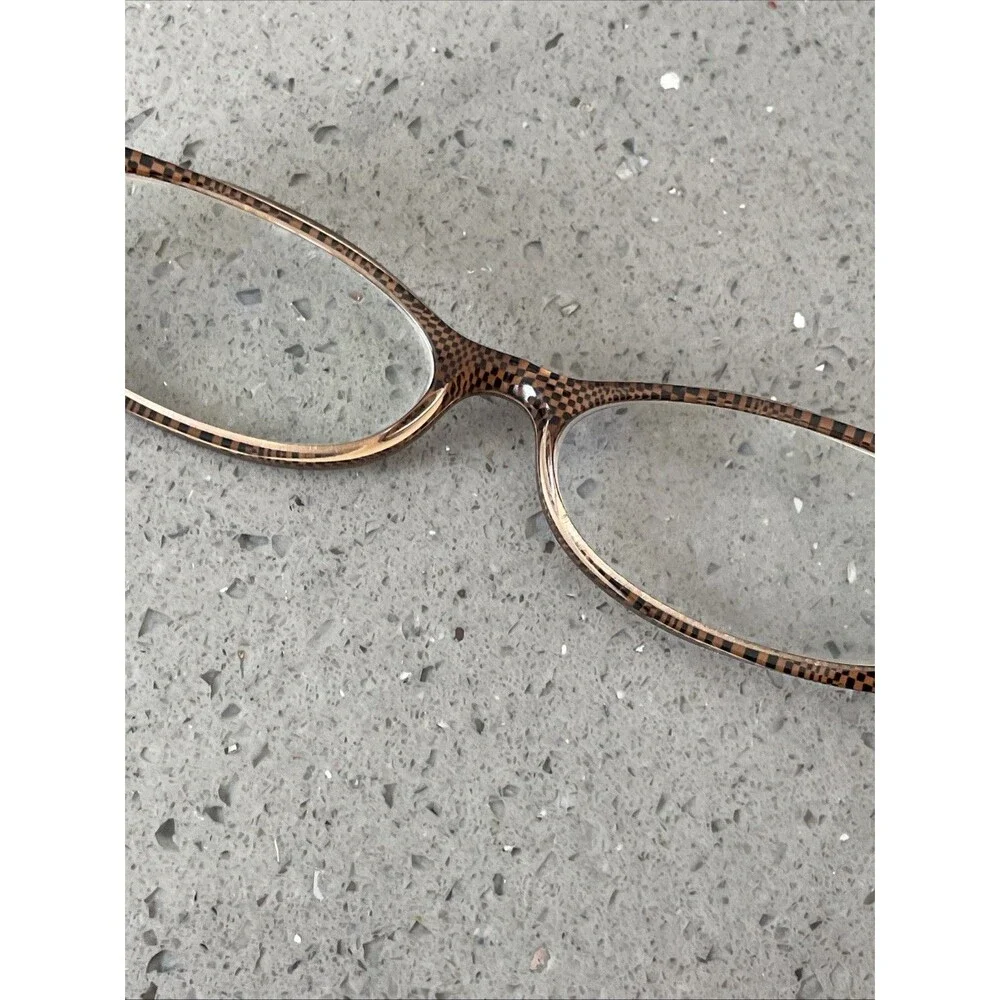 Maryam Zaim Eyeglasses Frames ONLY P07-70 Full Rim Brown Cat Eye